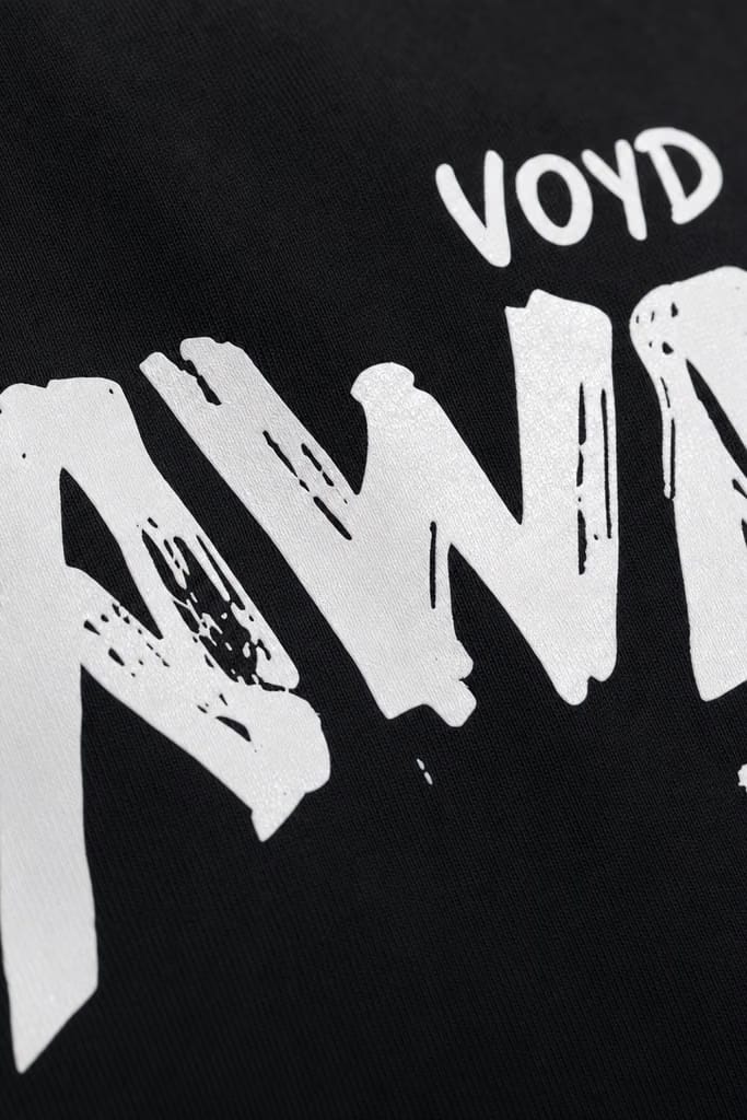 Voyd The Awake Pattern Black Bowling Shirt