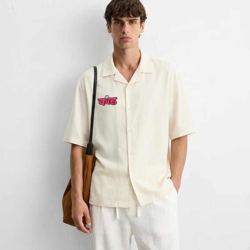 Kaand Aap Zara Fuck Off Hoge (Cream) Bowling Shirt