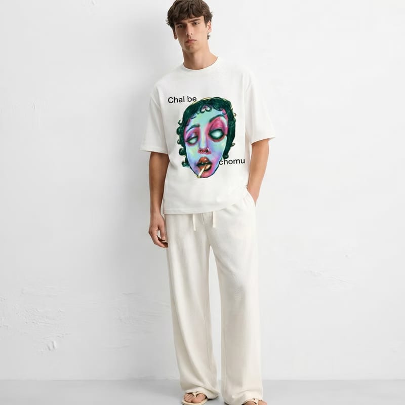 Kaand Chal Be Chomu White T-shirt