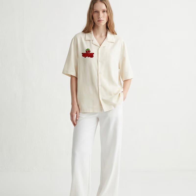 Kaand Log Kya Kahenge Bowling Shirt (Cream)