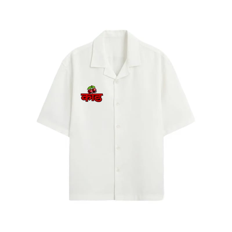 Kaand Log Kya Kahenge Bowling Shirt (White)