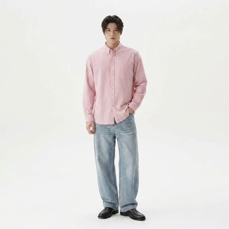 Caffeine Be Autyst Pink Striped Shirt