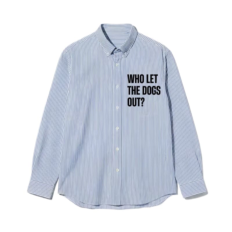 Dogs Out Be Autyst Blue Striped Shirt