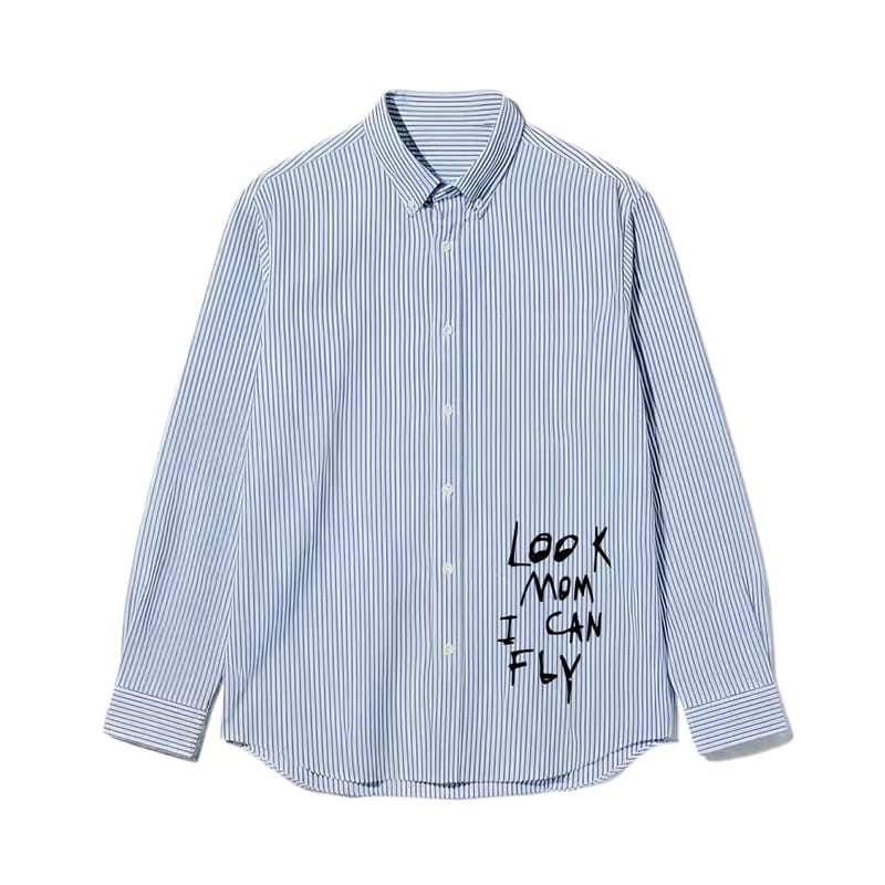 Look Mom I Can Fly Be Autyst Blue Striped Shirt