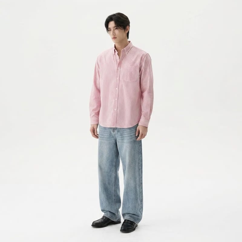 One Life Be Autyst Pink Striped Shirt