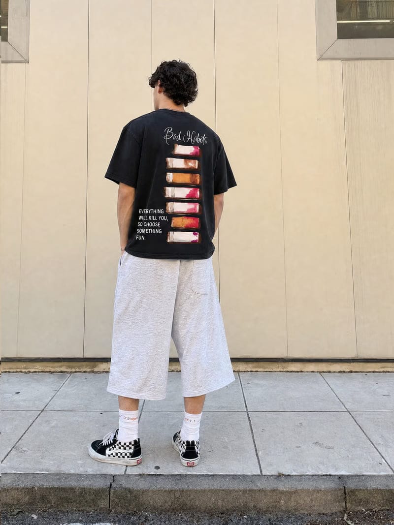 Forfksake Bad Habits Black T-Shirt