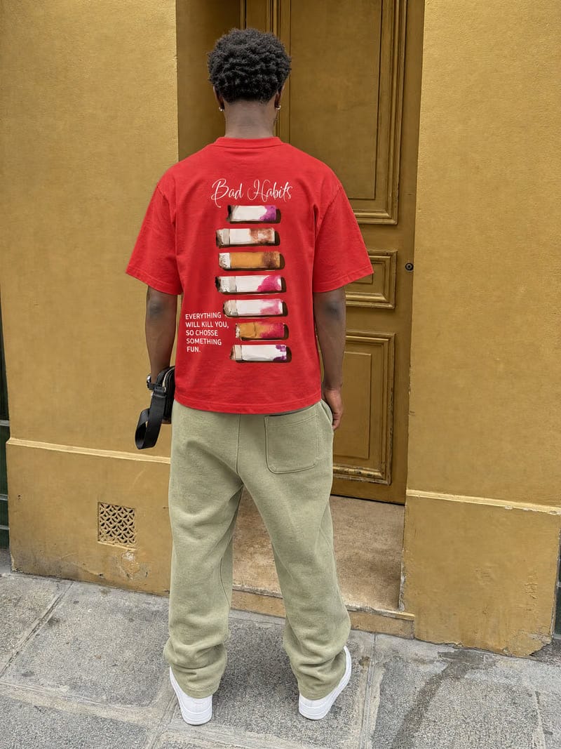 Forfksake Bad Habits T-Shirt(red)