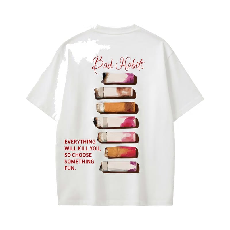 Forfksake Bad Habits T-Shirt(white)