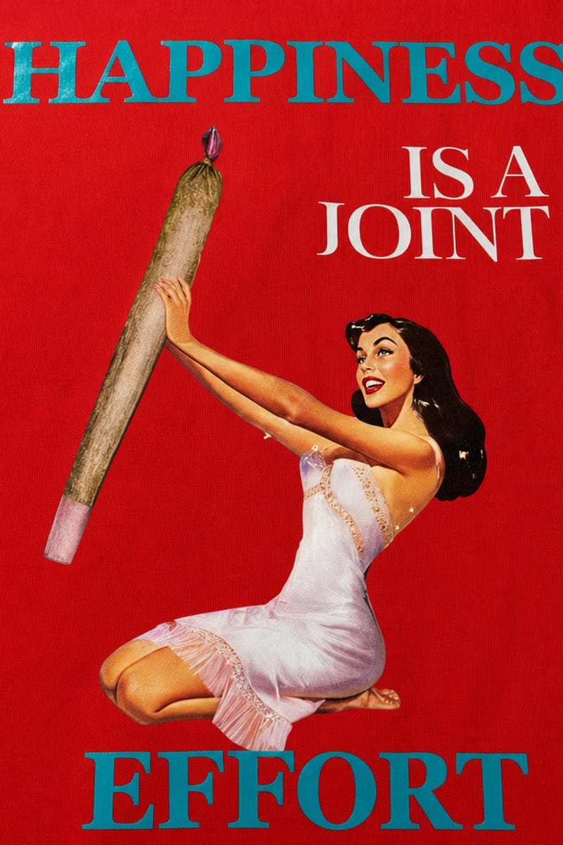Forfksake Happiness Is A Joint Effort T-Shirt(red)