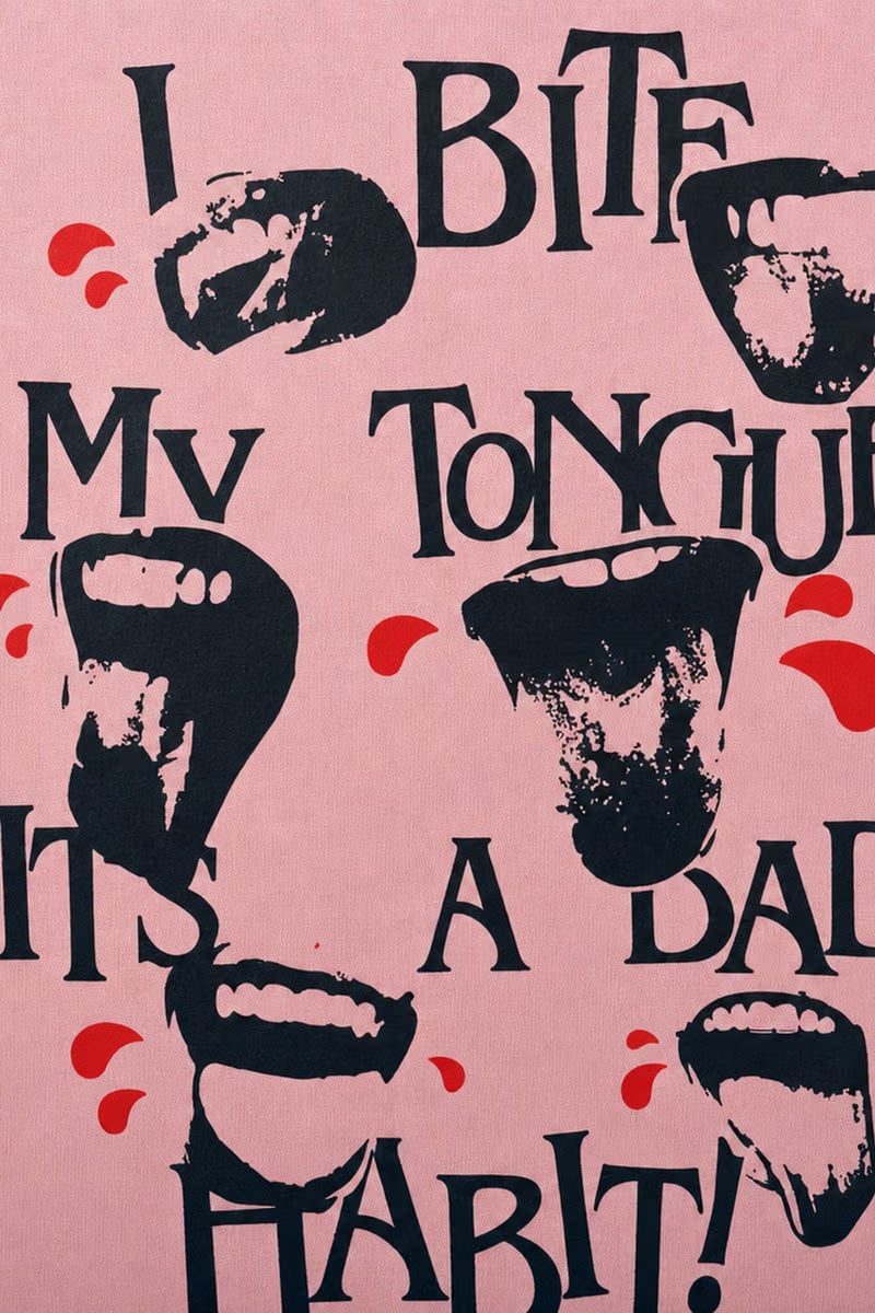 Forfksake I Bite My Tounge It_s A Bad Habit T-Shirt Pink