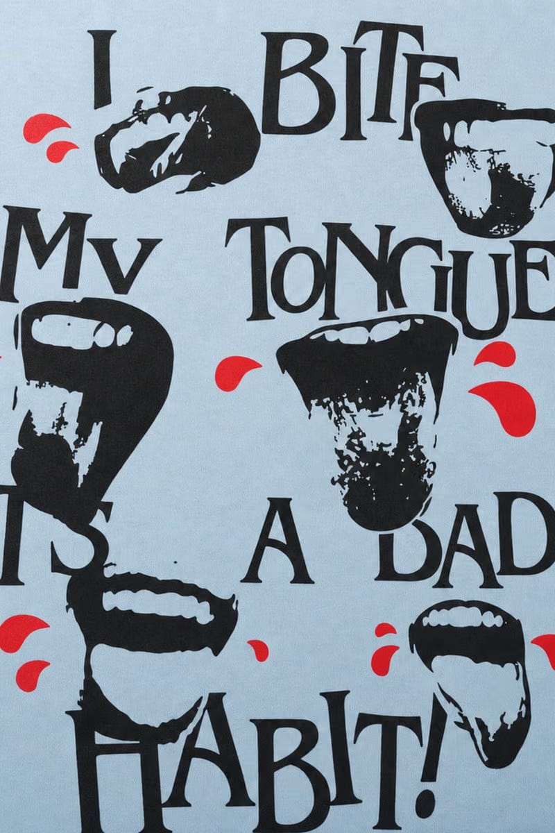 Forfksake I Bite My Tounge It_s A Bad Habit T-Shirt(light Blue)