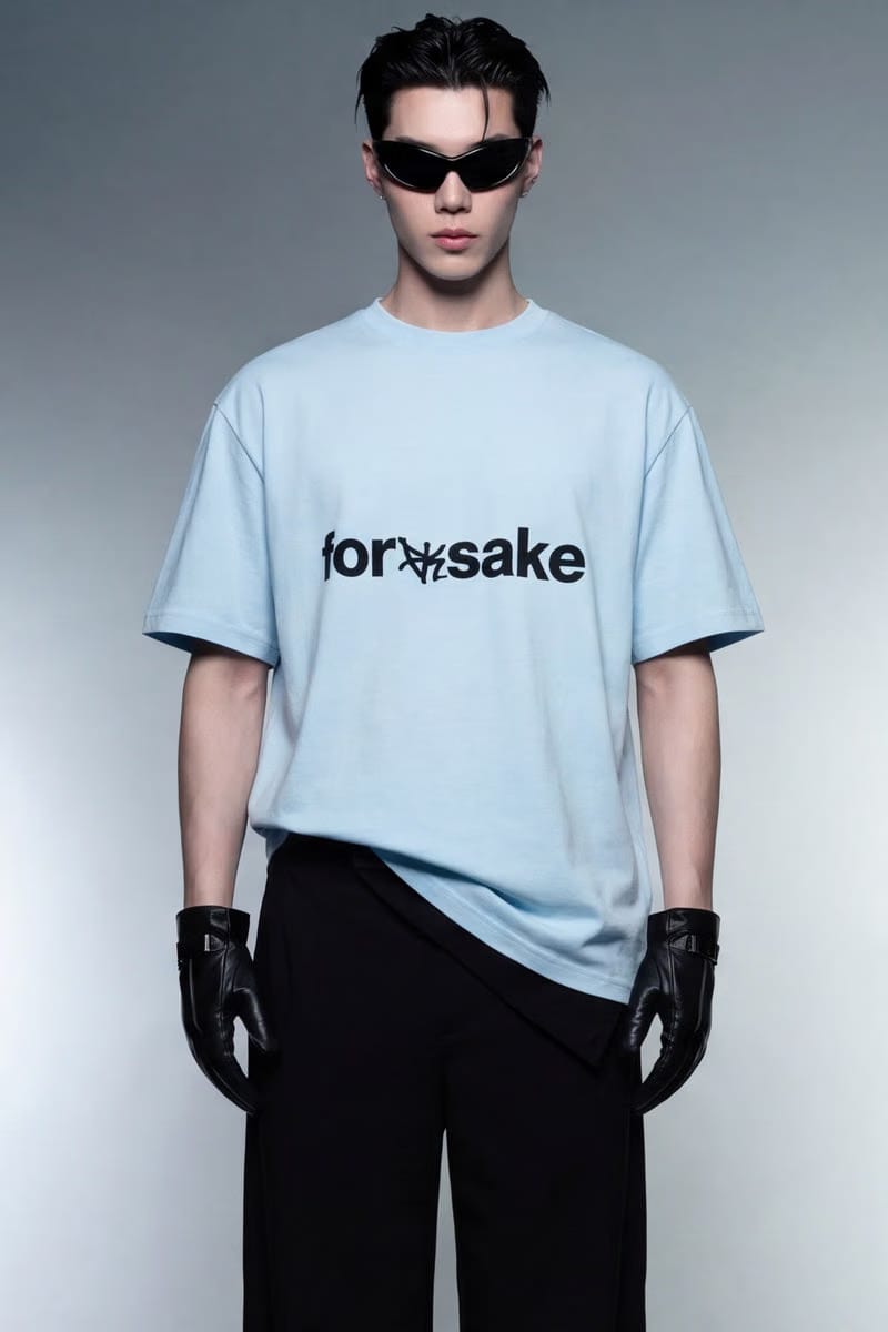Forfksake I Bite My Tounge It_s A Bad Habit T-Shirt(light Blue)