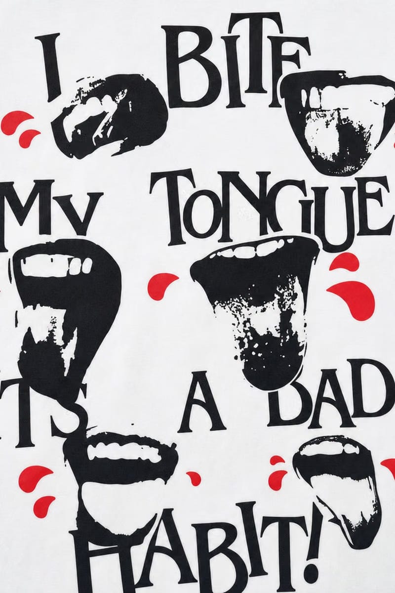 Forfksake I Bite My Tounge It_s A Bad Habit T-Shirt(white)