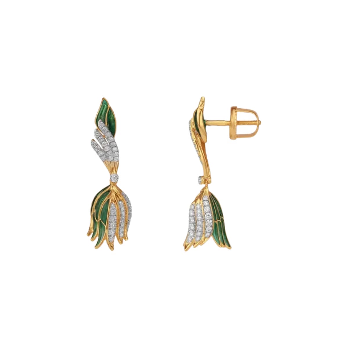 Dancing Wing Diamond Drop Earrings