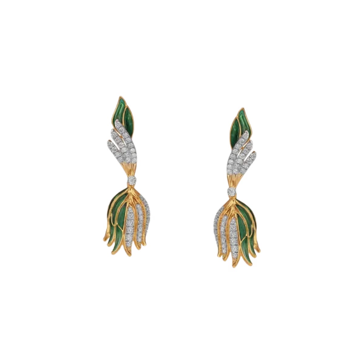Dancing Wing Diamond Drop Earrings