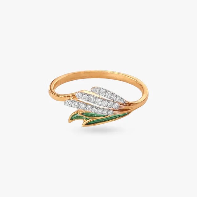 Verdant Wing Diamond Ring