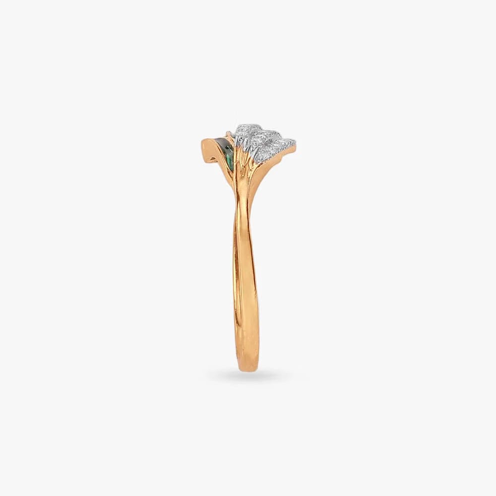 Verdant Wing Diamond Ring