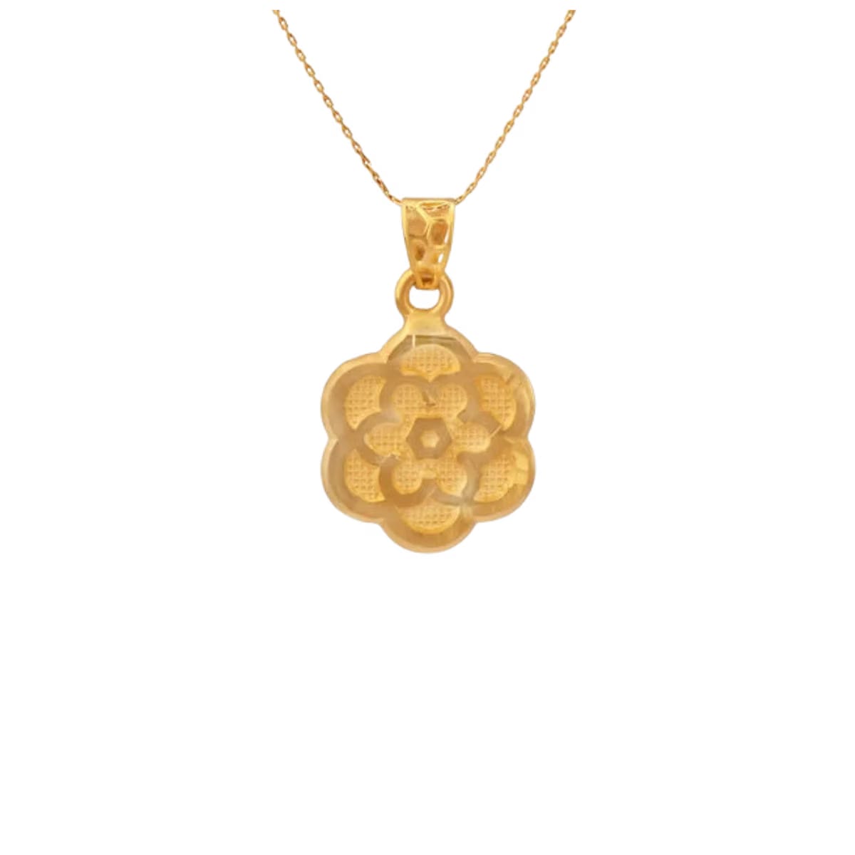 Layered Blossom Gold Pendant for Kids