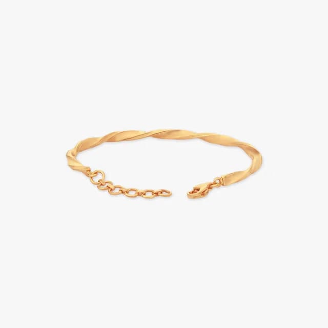Twisted Flow Gold Bangle