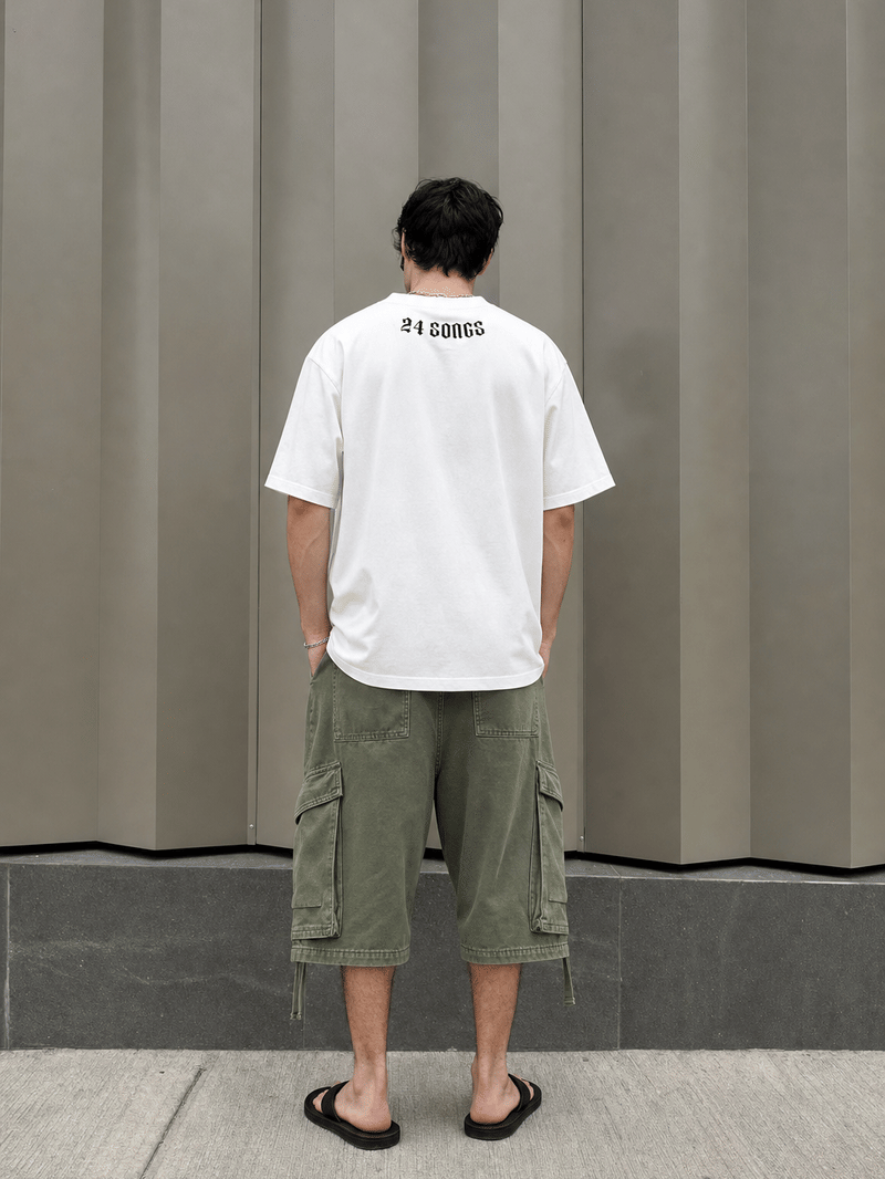 24 Songs - Backstage Basic Tee (White)
