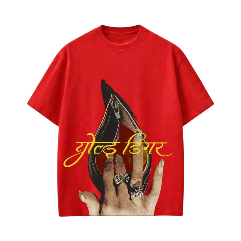 Kaand Gold Digger Tshirt(Red)