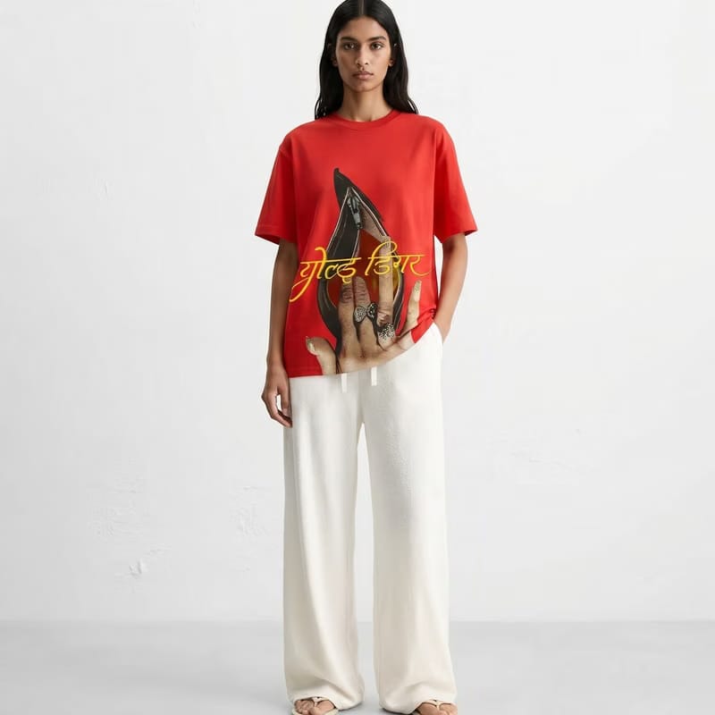 Kaand Gold Digger Tshirt(Red)