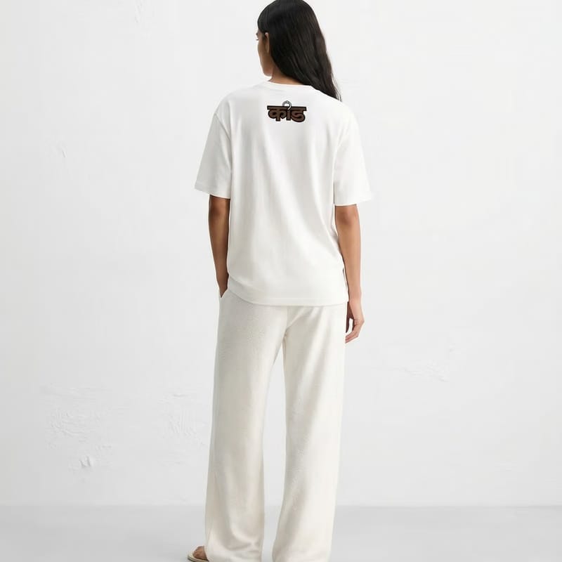 Kaand Namaste Baddie Tshirt(White)