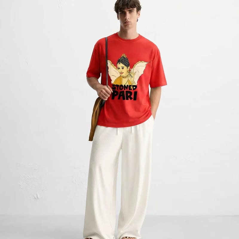 Kaand Stoned Pari Tshirt(Red)