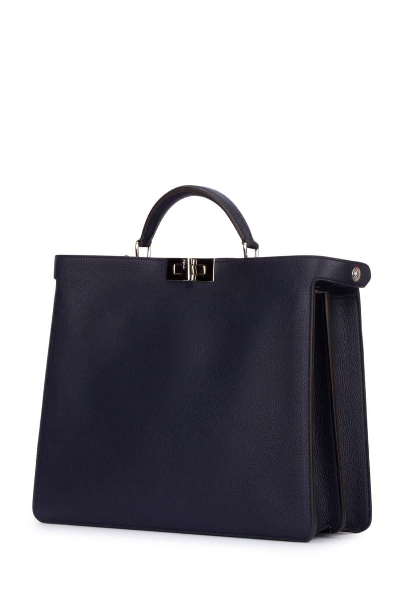 Peekaboo ISeeU Blue Leather Bag