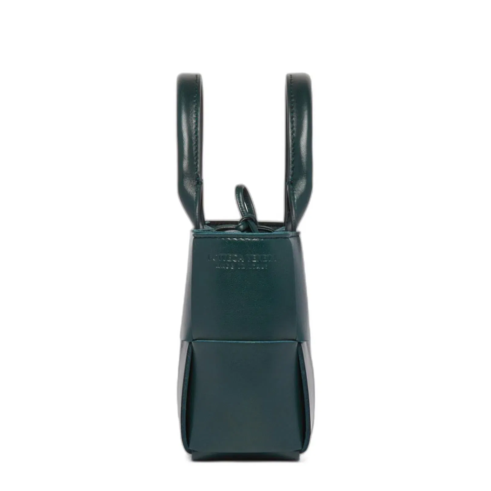 Candy Arco Leather Tote Bag in Dark Green
