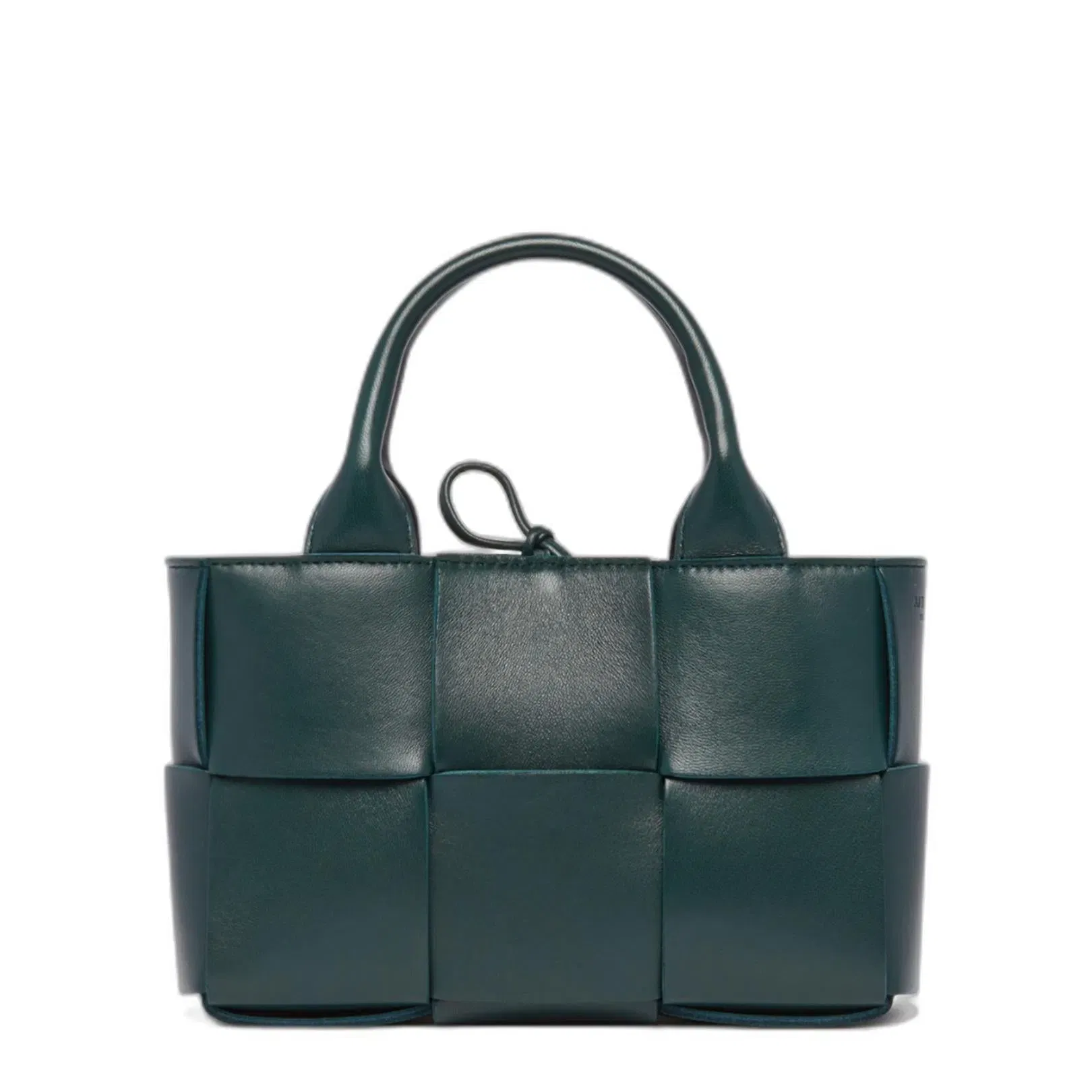 Candy Arco Leather Tote Bag in Dark Green