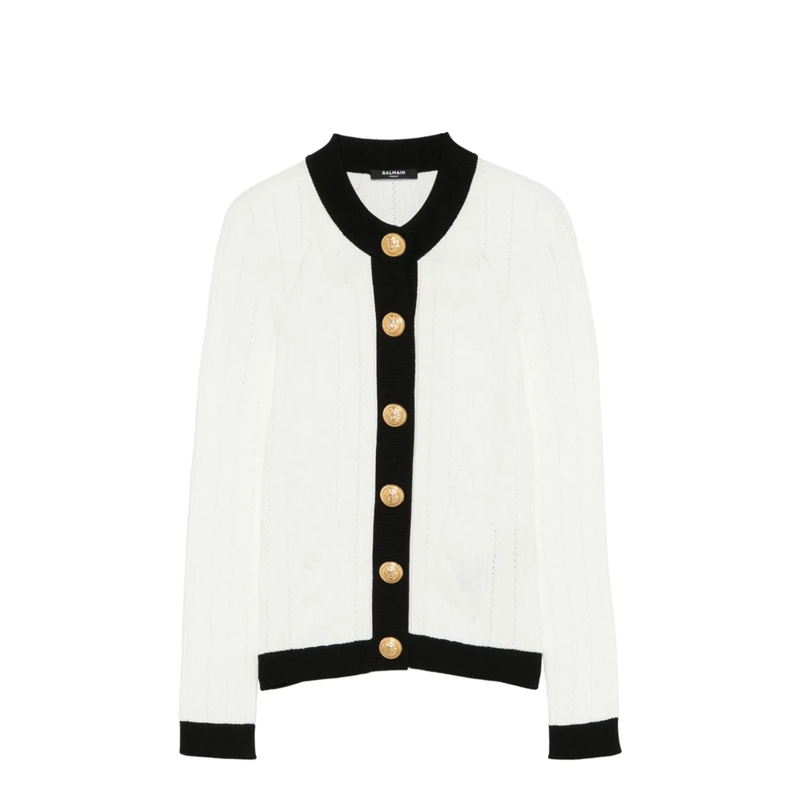 Knitted Crewneck Cardigan