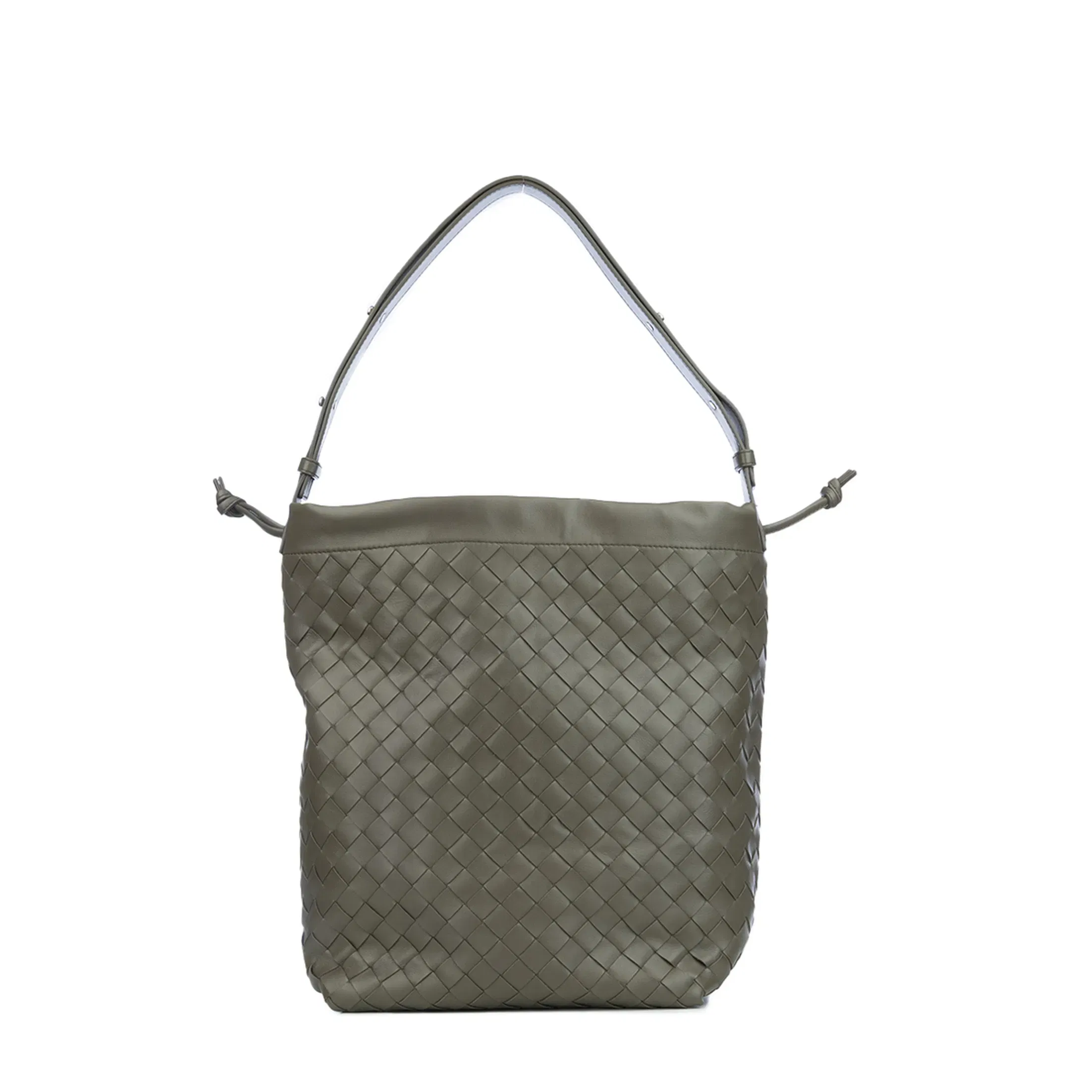 Cypress Coloured Bucket Bag in Intrecciato