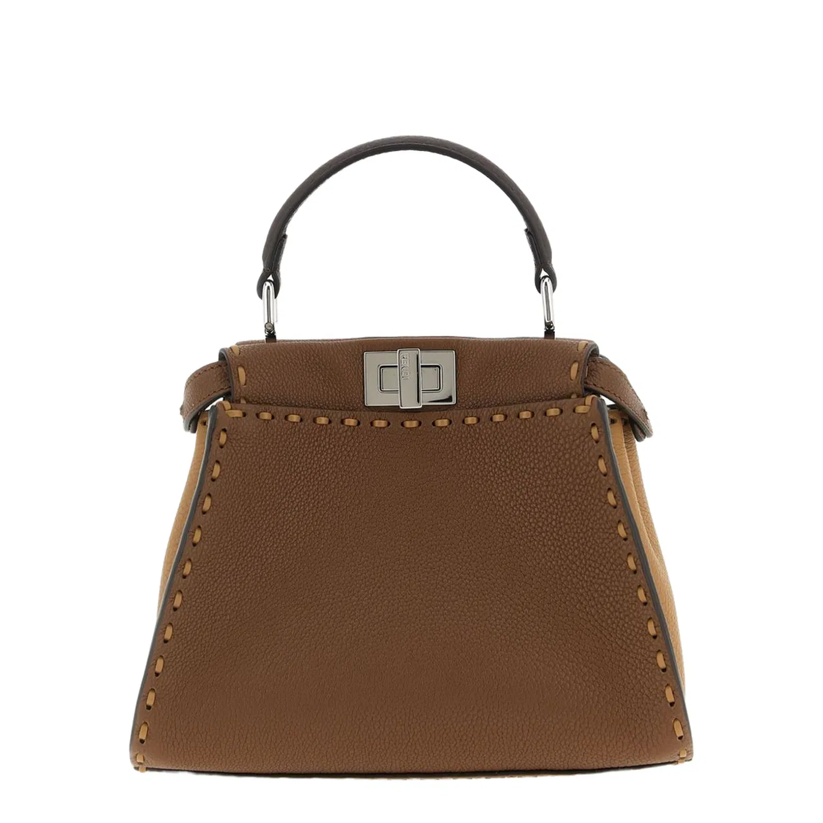 Peekaboo Mini Cuoio Romano Leather Brown
