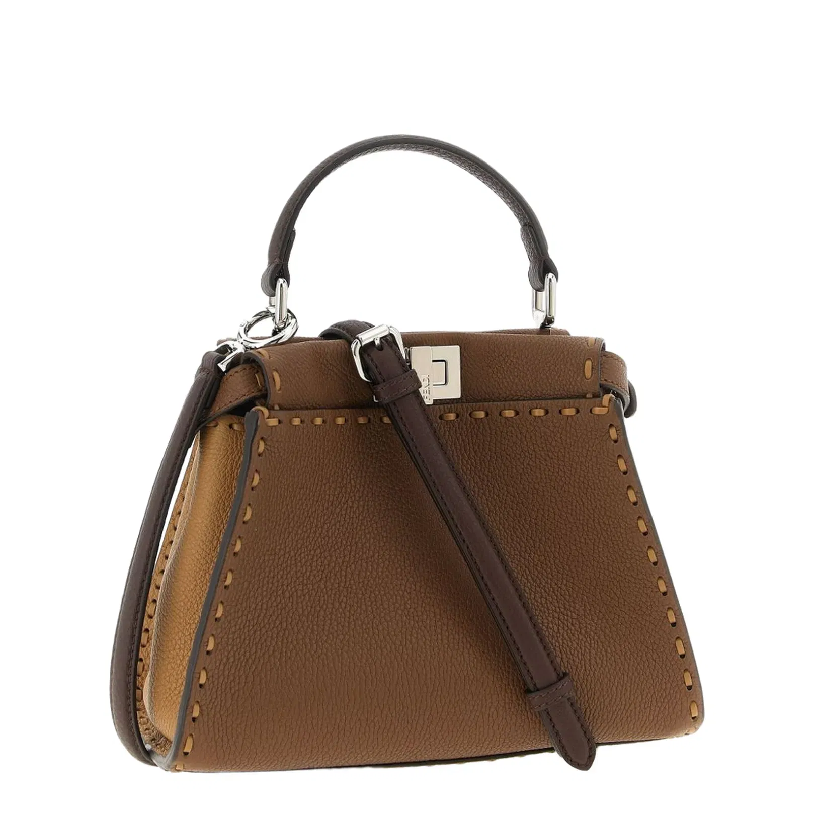 Peekaboo Mini Cuoio Romano Leather Brown