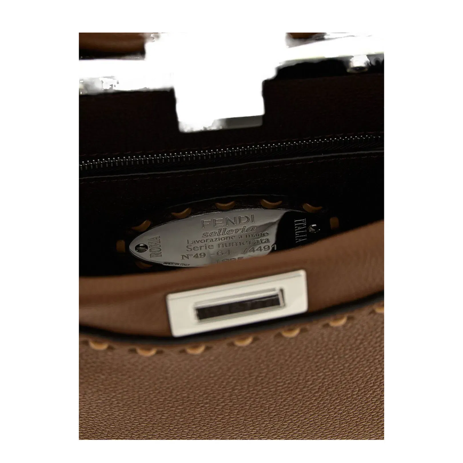 Peekaboo Mini Cuoio Romano Leather Brown