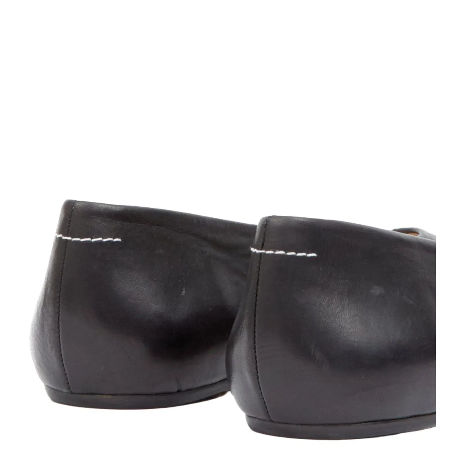 Leather Ballet Flats - Black