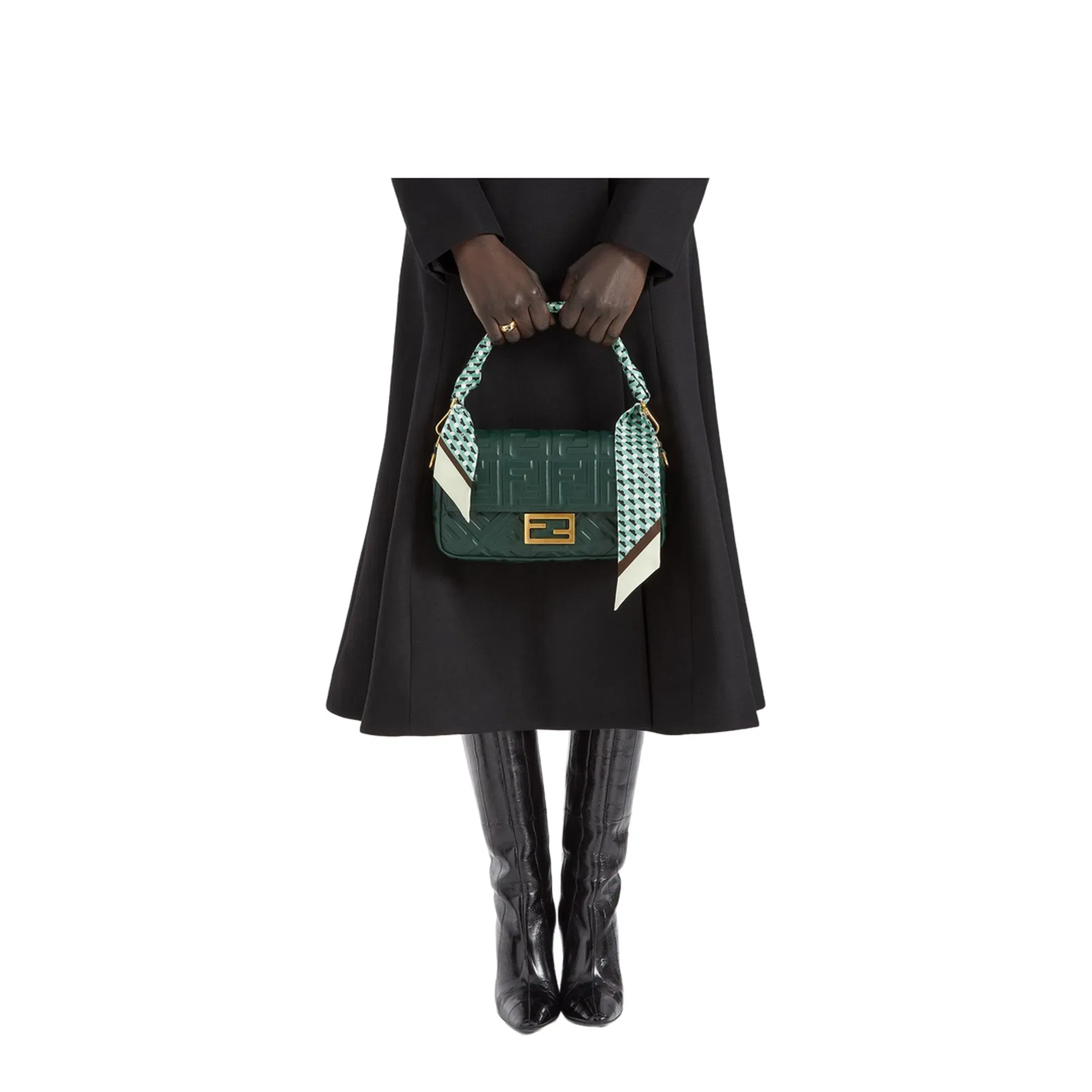 Leather Green Baguette