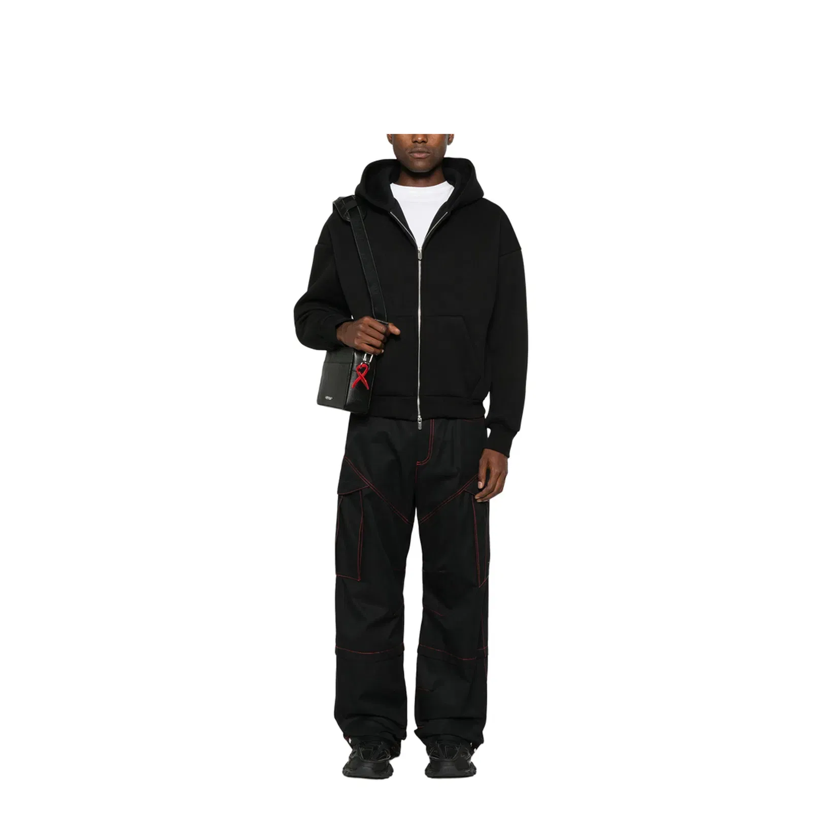 Contrast Stitches Cargo Pants