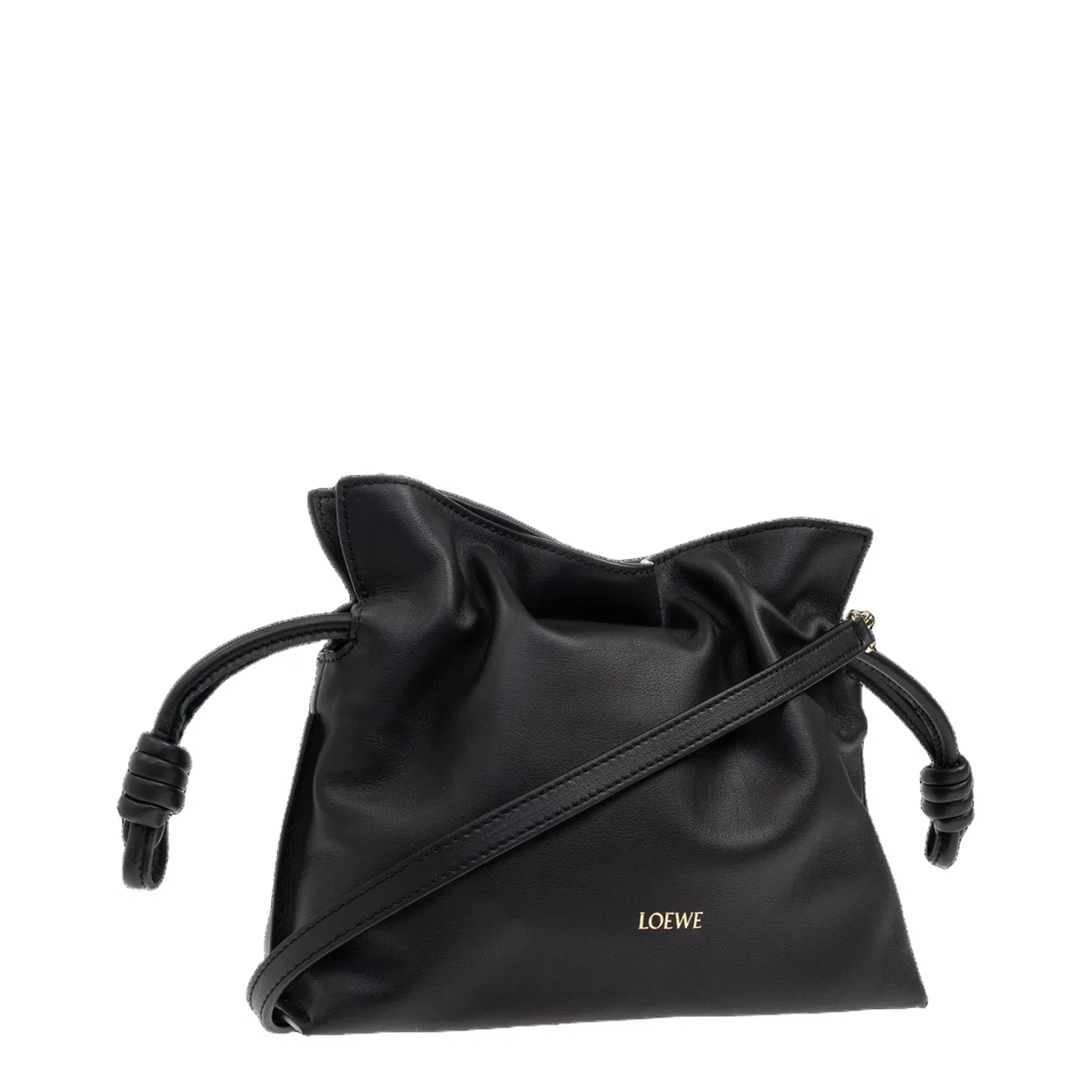 Flamenco Medium Calfskin Clutch Bags - Black