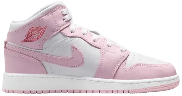 Jordan 1 Mid Pink Foam Fire Red (GS)