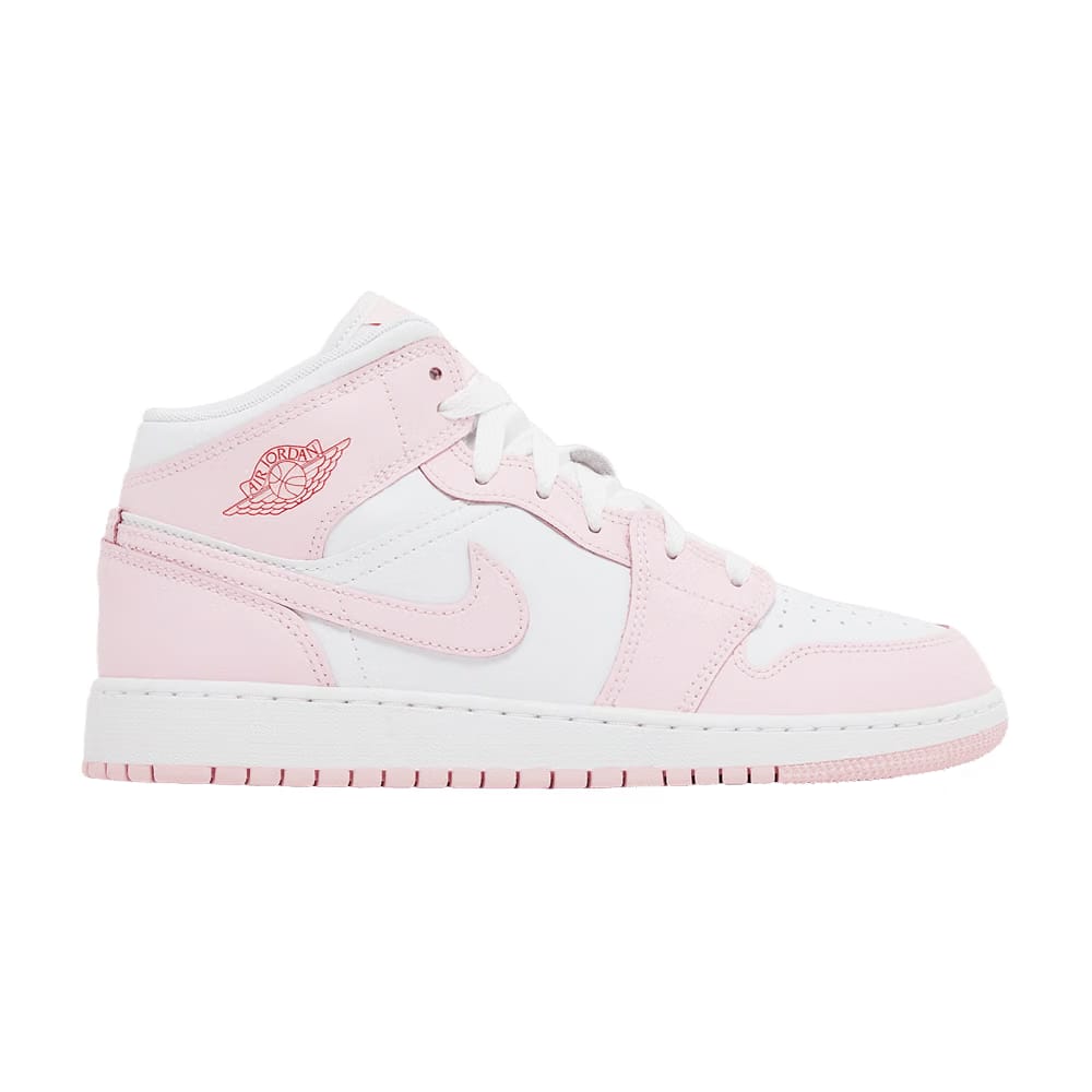 Jordan 1 Mid Pink Foam Fire Red (GS)