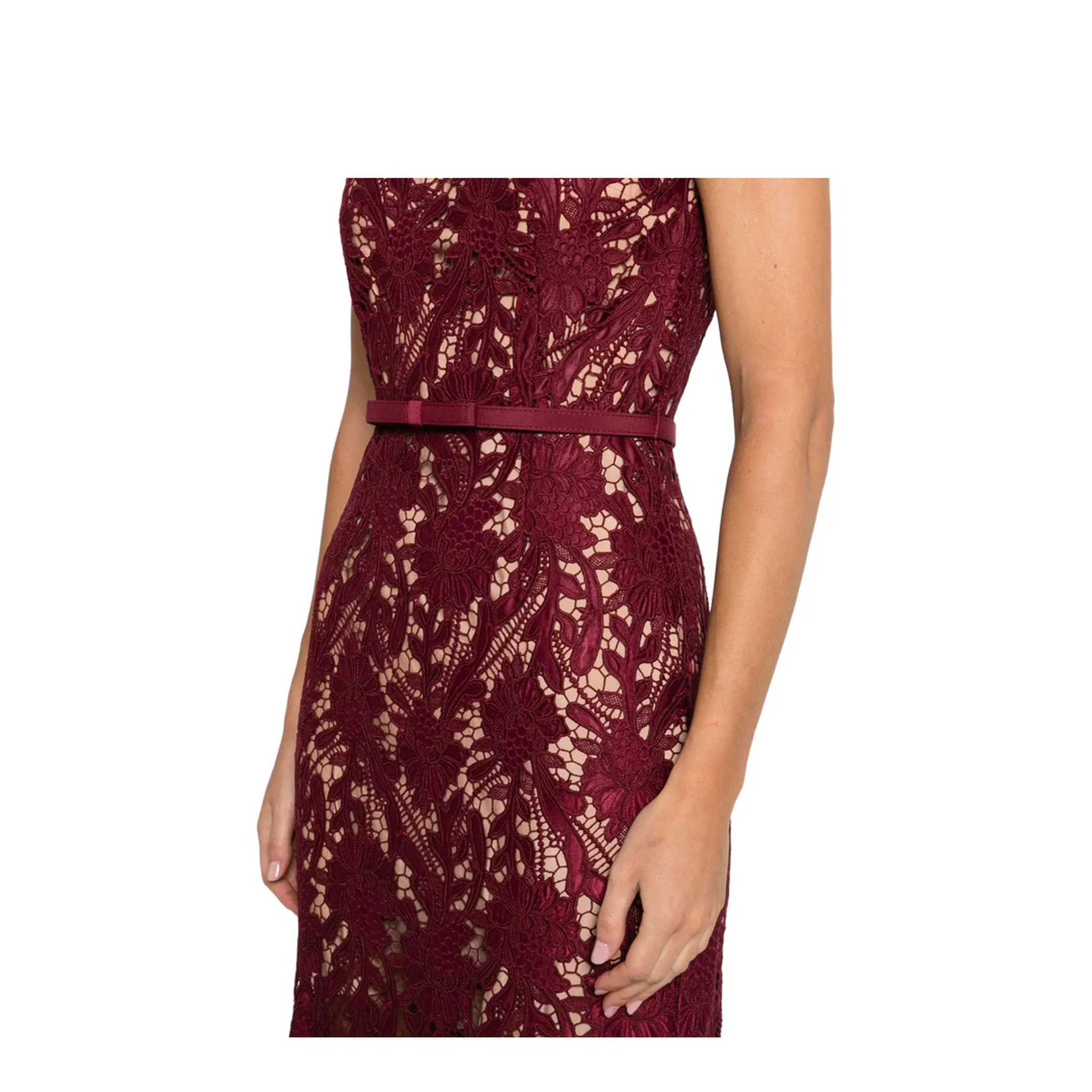 Guipure Lace Midi Dress