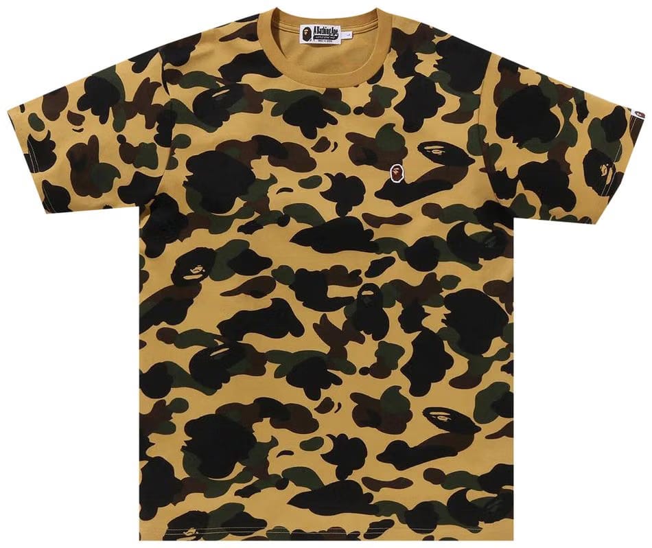 BAPE 1st Camo One Point T-Shirt Yellow