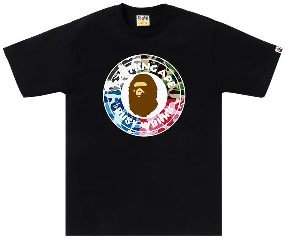 BAPE ABC Camo Crazy Busy Works T-Shirt Black