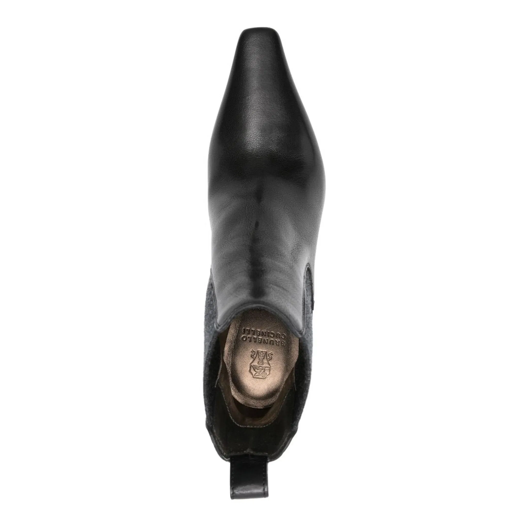Leather Boots with Monili Detail on the Heel