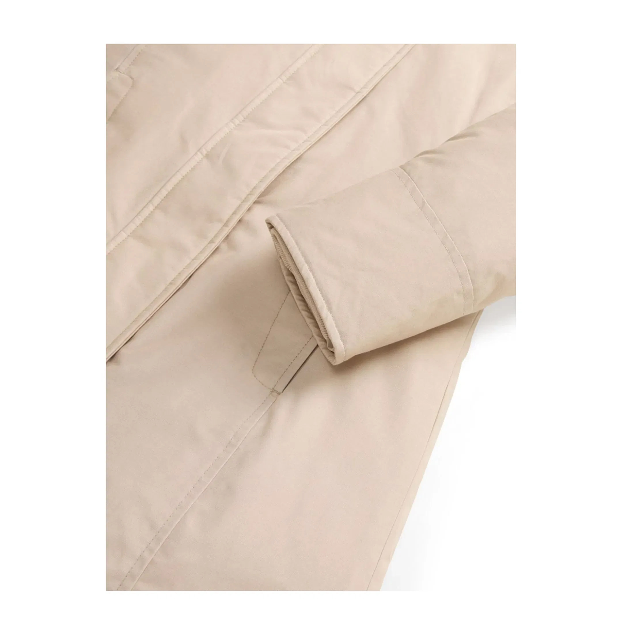 Logo-patch Zip-up Padded Coat