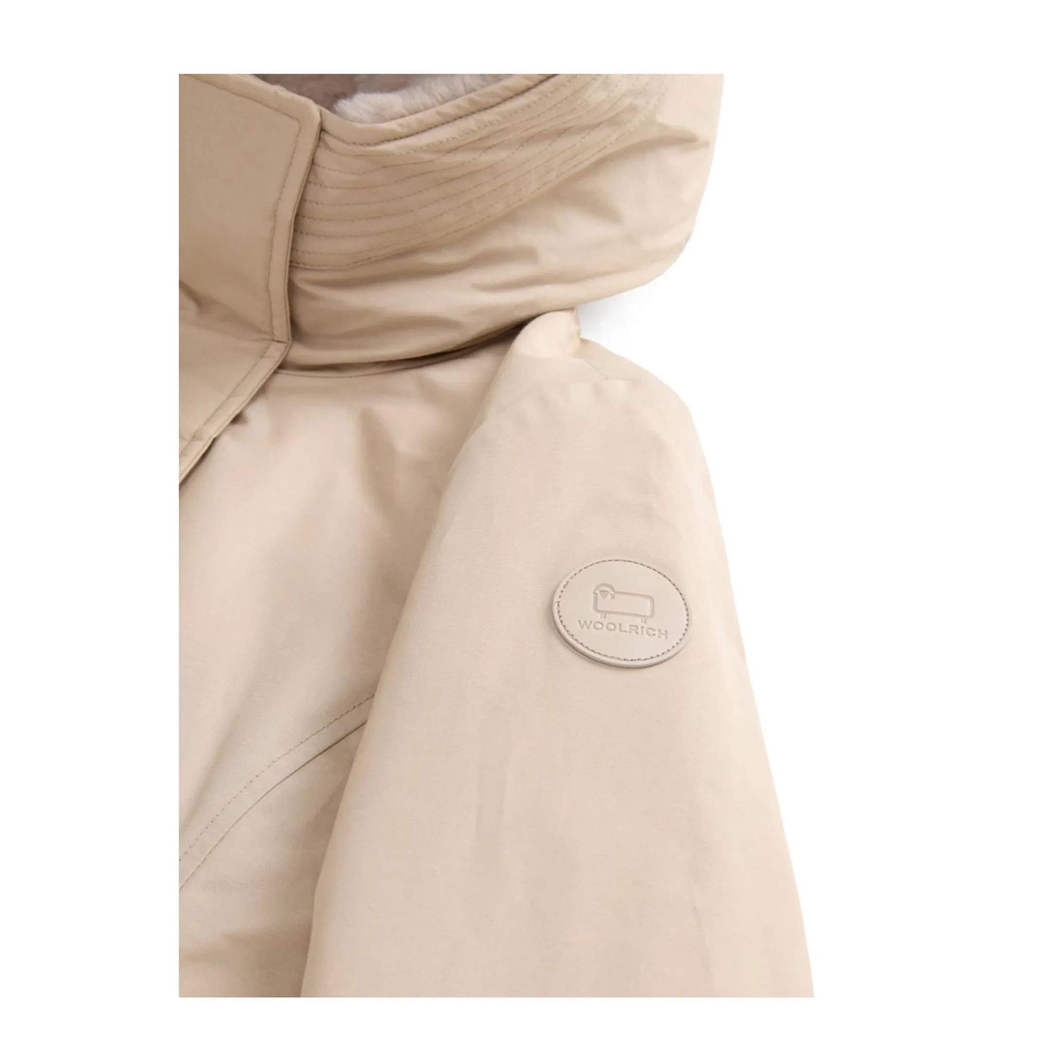 Logo-patch Zip-up Padded Coat