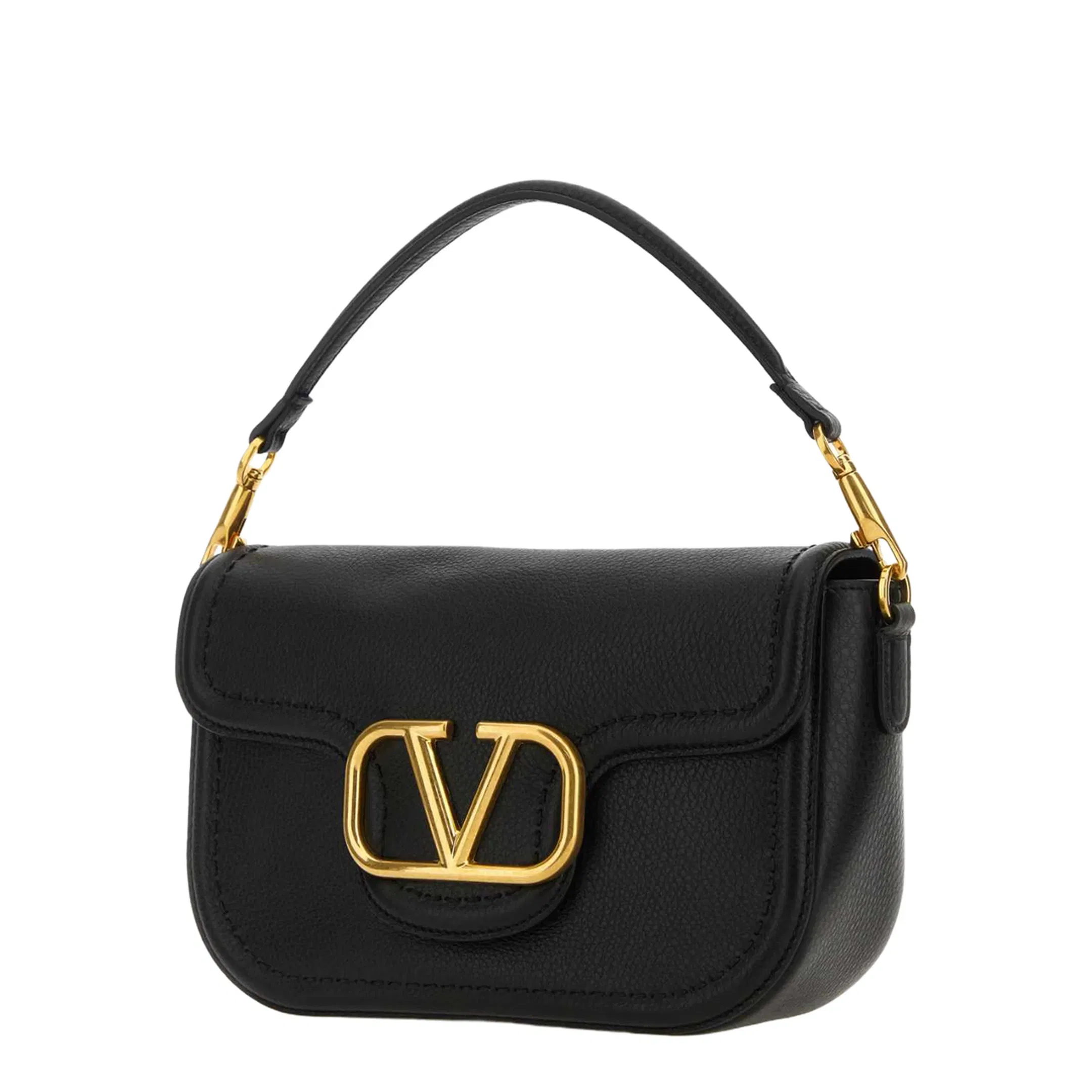 Alltime Leather Shoulder Bag in Black