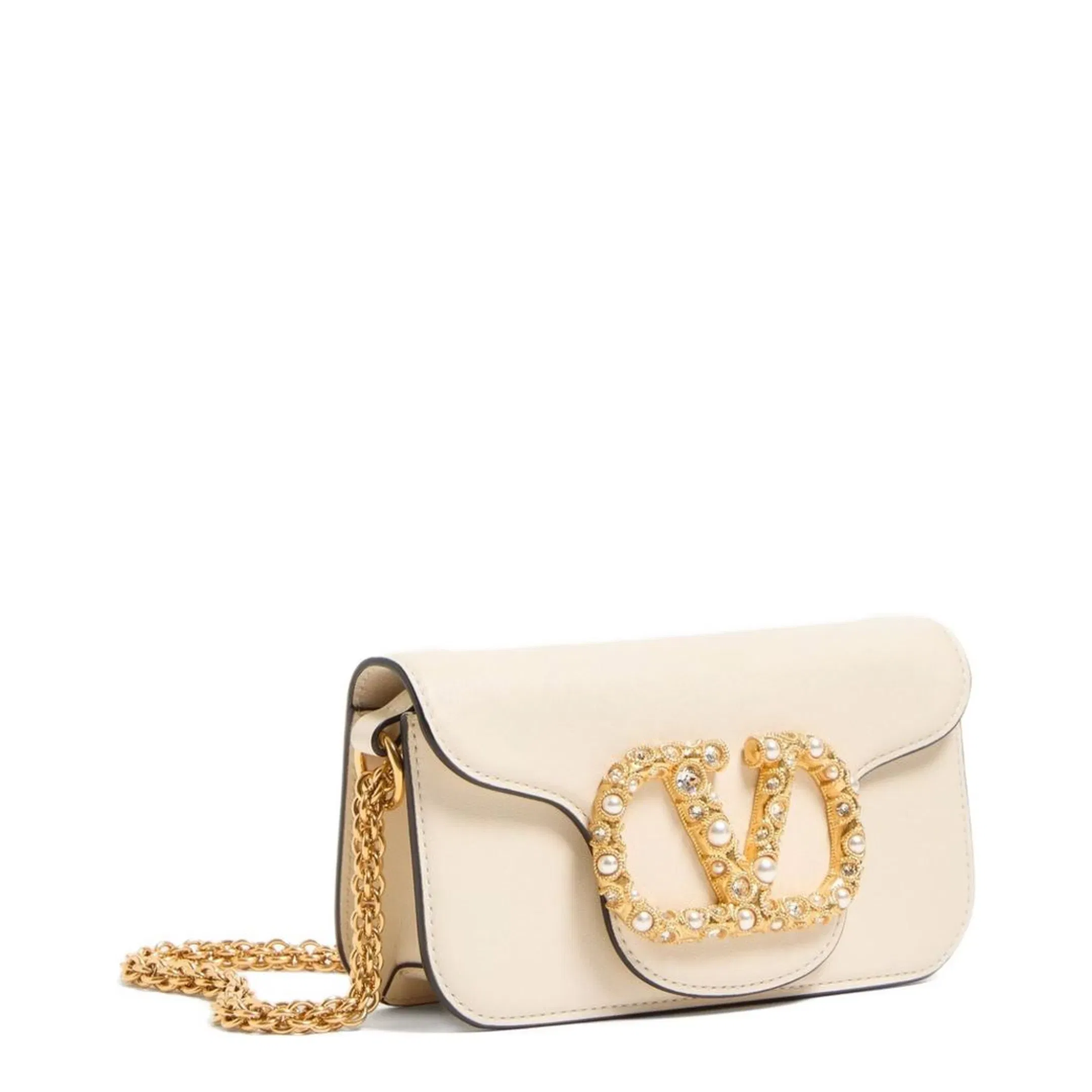 Locò Small Leather Shoulder Bag With Jewel